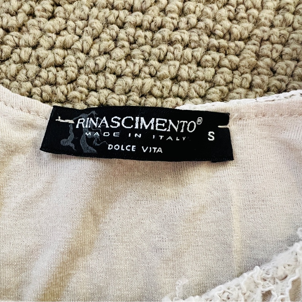 Rinascimento Dolce Vita Ivory Lace Women’s Dress with Floral Accents - Picture 3 of 6